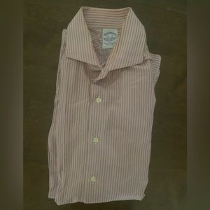 Brooks Brothers Red Striped Dress Shirt Medium